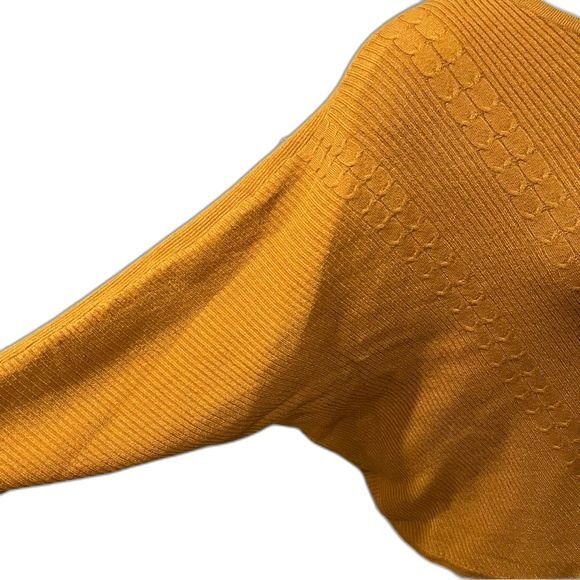 NWT Philosophy Woman Mustard Dolman Sleeve Pullover Sweater Size 1X - Picture 2 of 7
